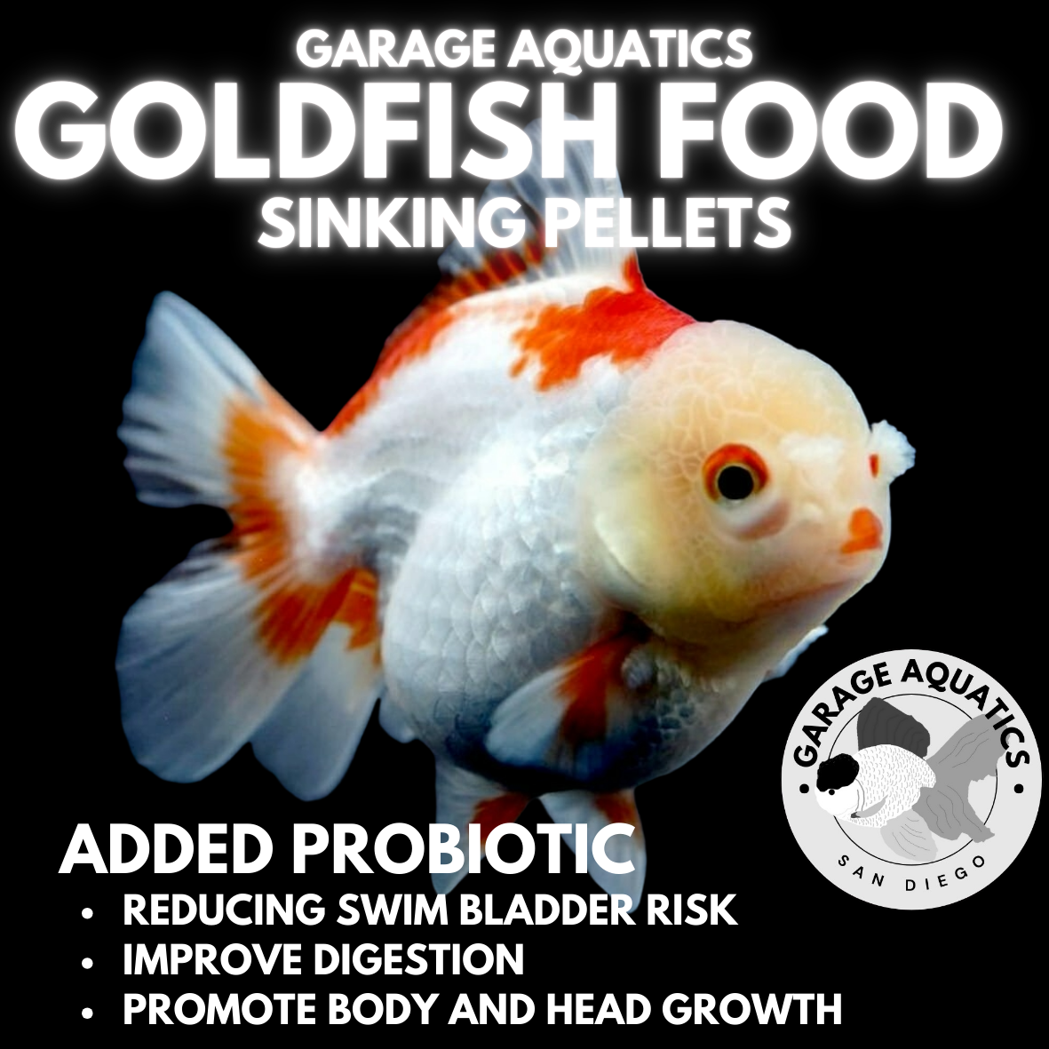In House Premium Goldfish Pellet Food – Sinking Pellets with Probiotics for Fancy Goldfish & Koi – Supports Digestion, Enhances Color, & Reduces Gas (113g, 227g, 454g)